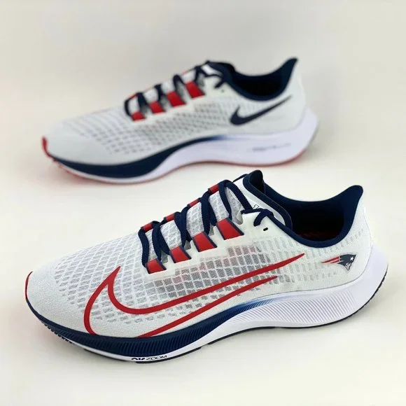 Nike Air Zoom Pegasus 37 New England Patriots Men's Sneakers Shoe NFL